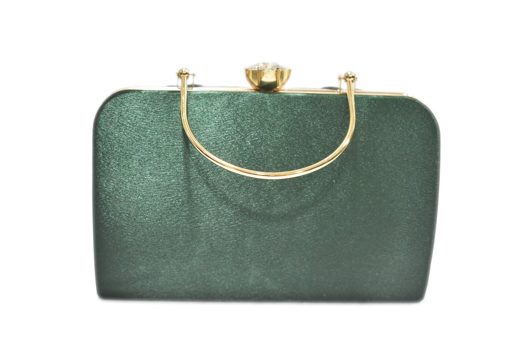 KarryQ Emerald Crystal Ring Clutch for Women | Premium Party, Wedding & Festive Handbag