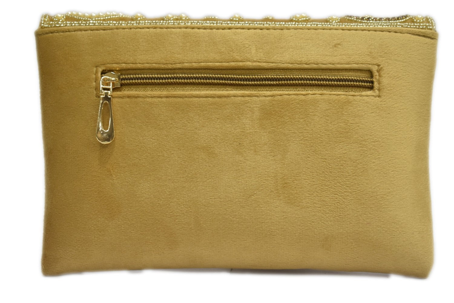 KarryQ Royal Mustard Yellow Embroidered Clutch for Women | Premium Ethnic Wedding, Festive & Party Handbag