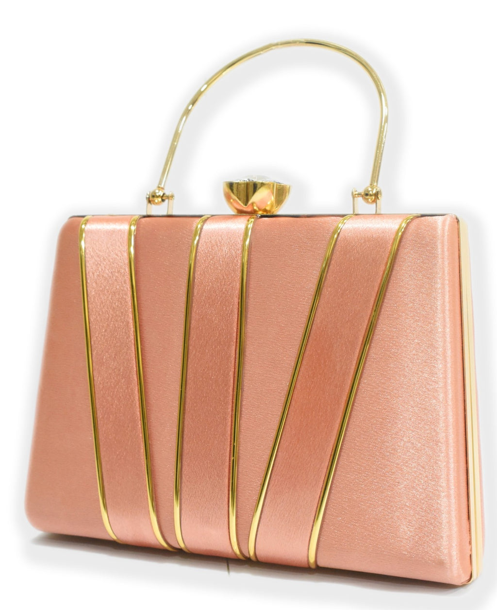 KarryQ Luxe Blush Pink Satin Box Clutch for Women | Premium Wedding, Party & Evening Handbag