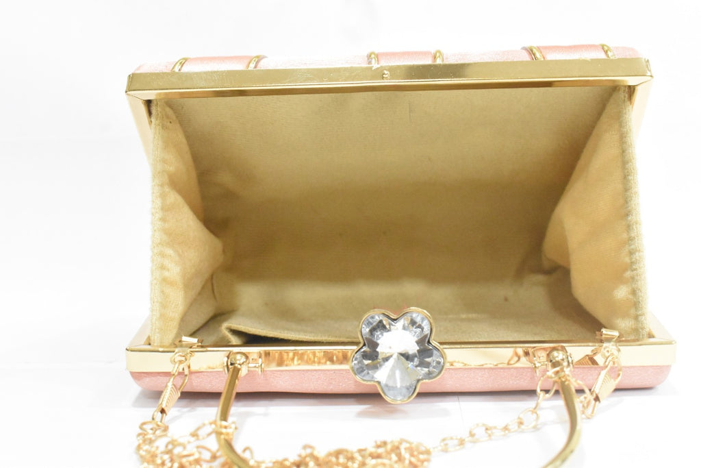 KarryQ Luxe Blush Pink Satin Box Clutch for Women | Premium Wedding, Party & Evening Handbag