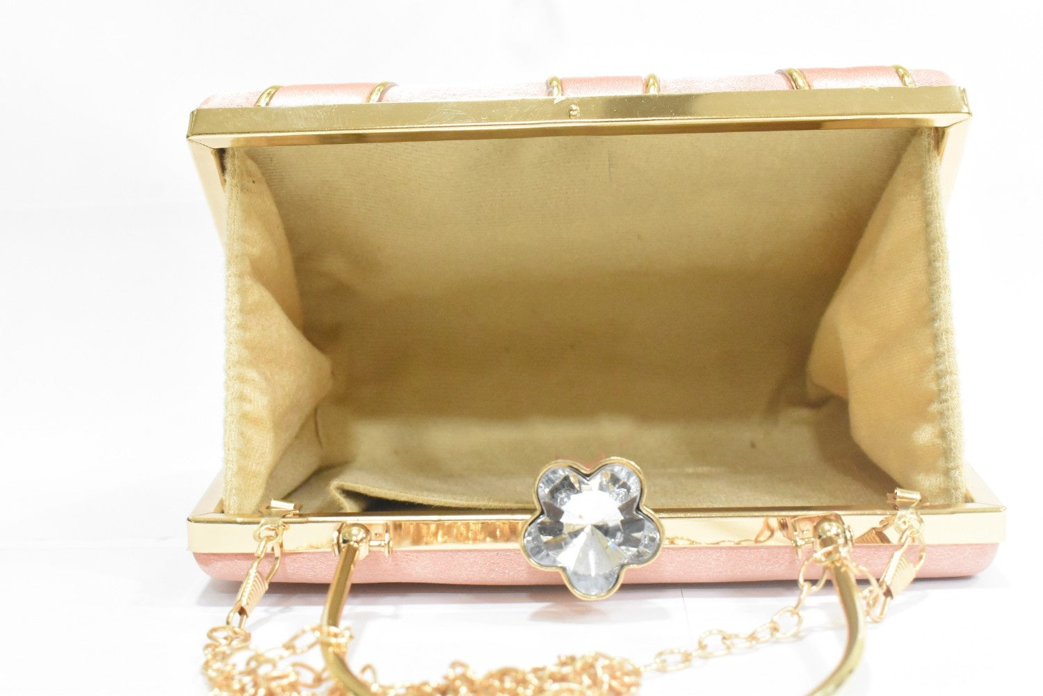 KarryQ Luxe Blush Pink Satin Box Clutch for Women | Premium Wedding, Party & Evening Handbag