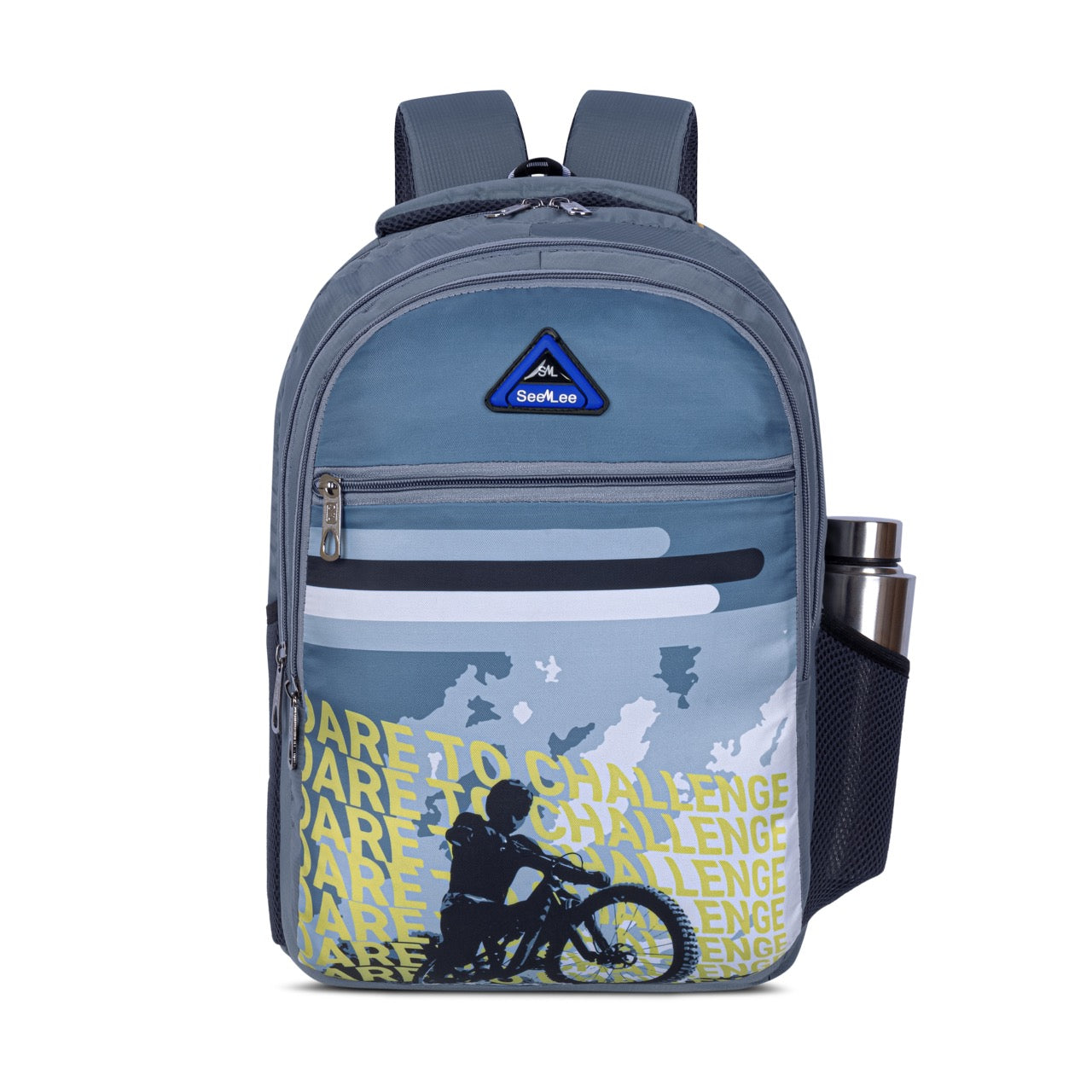 Seenlee Adventure Print Backpack | Stylish School, College & Travel Backpack for Boys | Multipurpose Daily Use Bag