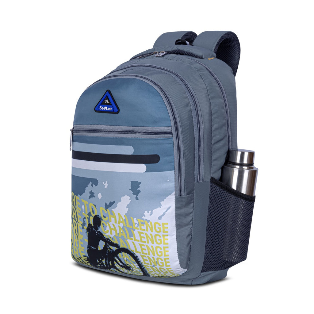 Seenlee Adventure Print Backpack | Stylish School, College & Travel Backpack for Boys | Multipurpose Daily Use Bag