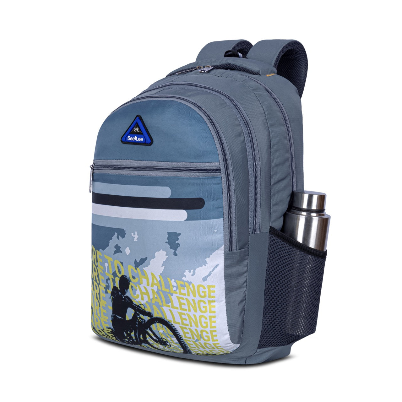 Seenlee Adventure Print Backpack | Stylish School, College & Travel Backpack for Boys | Multipurpose Daily Use Bag