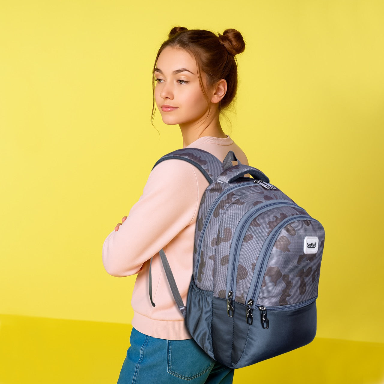 Seenlee Premium Camouflage Backpack | Trendy College, School & Travel Backpack for Boys & Girls | Multipurpose Bag