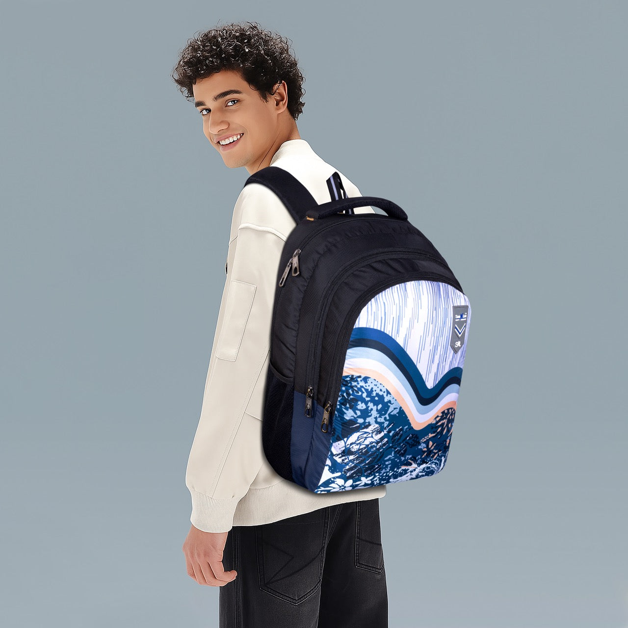Seenlee Premium Printed Backpack | Stylish School, College & Travel Backpack for Boys & Girls | Multipurpose Bag