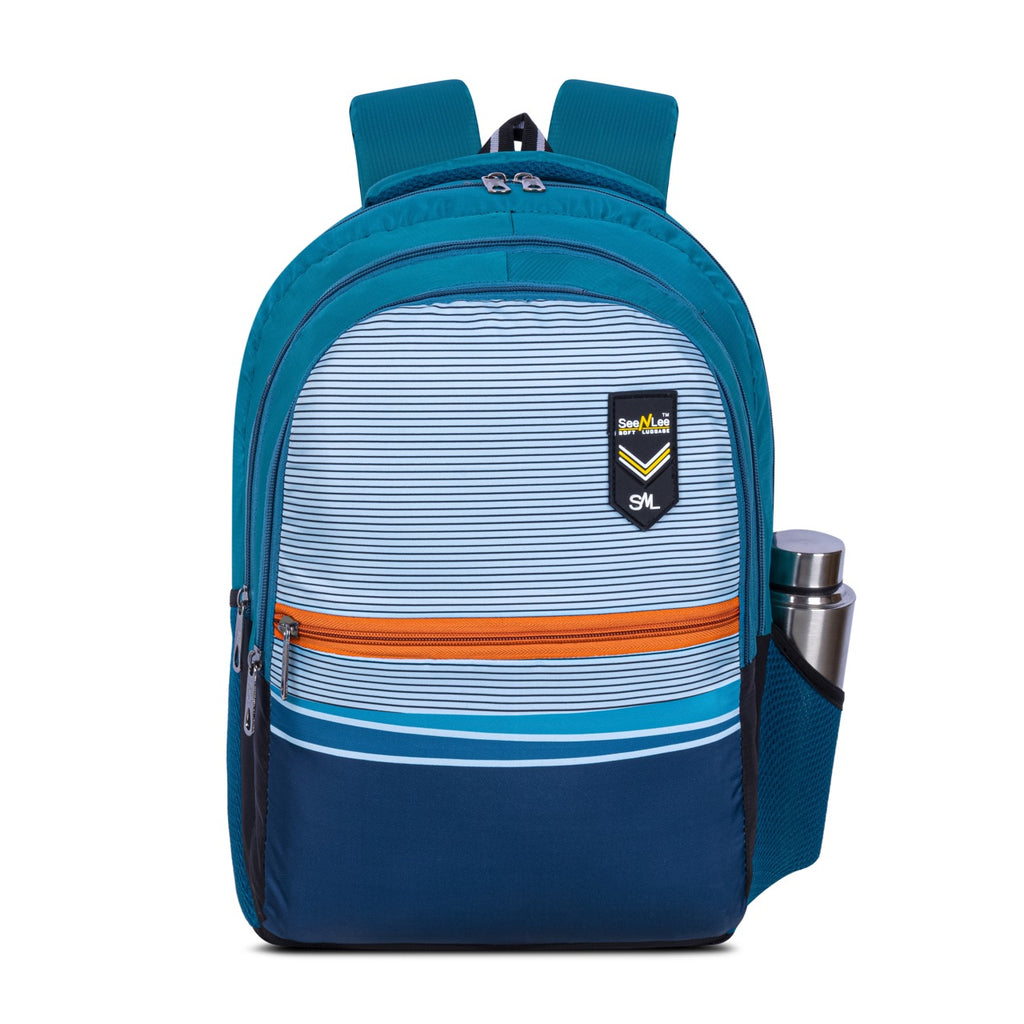 Seenlee Stripe Edition Backpack | Stylish School, College & Daily Use Backpack for Boys & Girls | Multipurpose Travel Bag