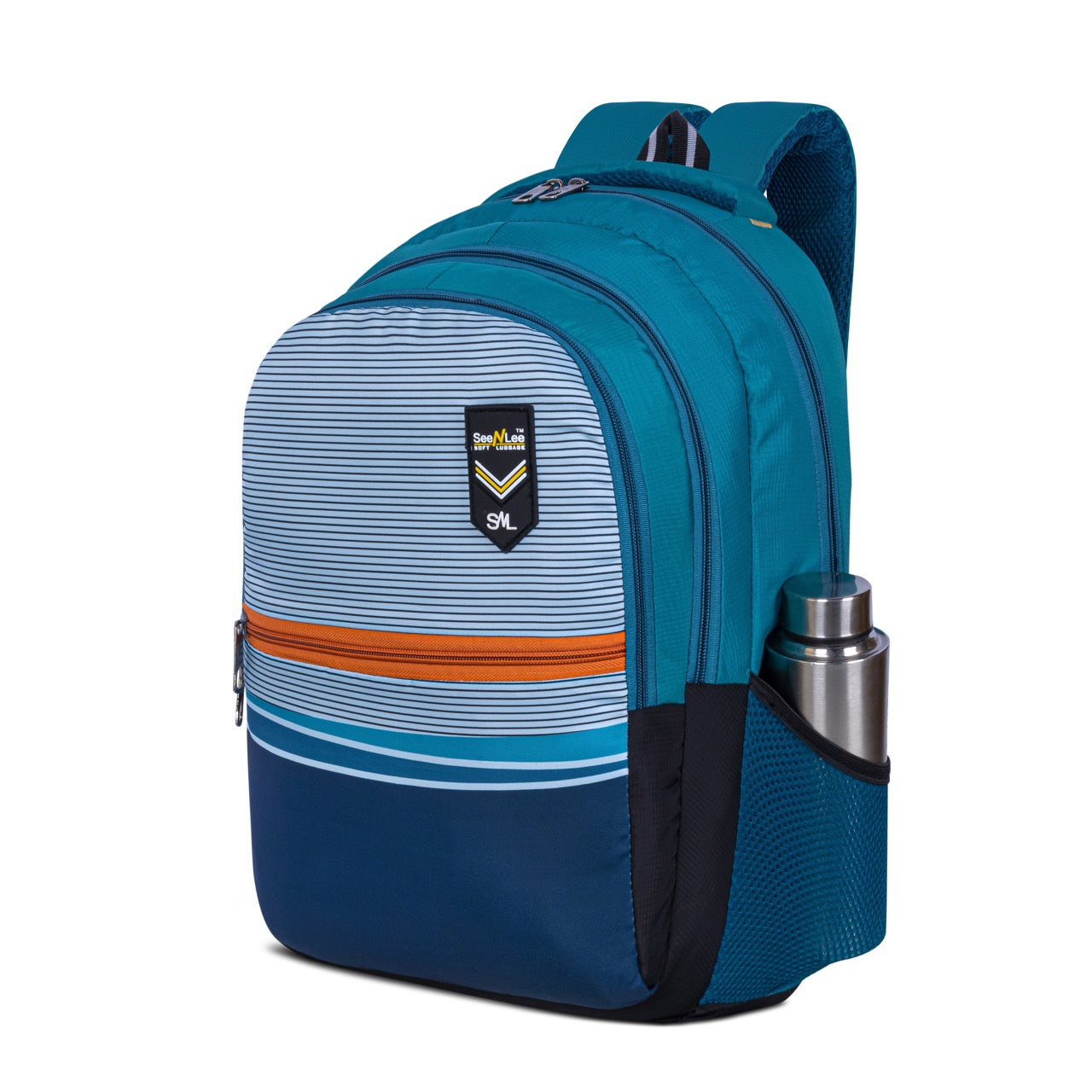 Seenlee Stripe Edition Backpack | Stylish School, College & Daily Use Backpack for Boys & Girls | Multipurpose Travel Bag