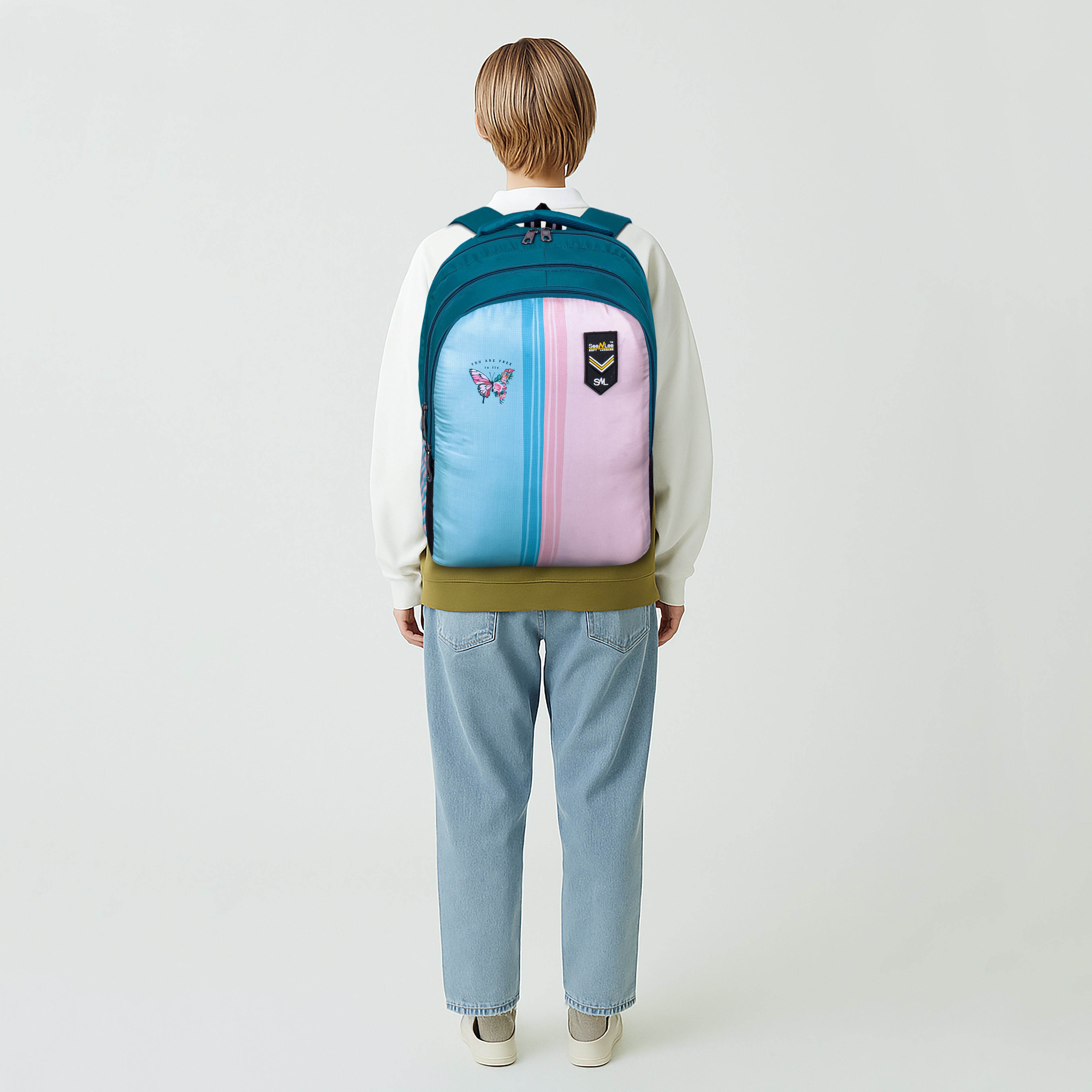 Seenlee Butterfly Edition Backpack | Stylish School, College & Daily Use Backpack for Girls | Multipurpose Travel Bag