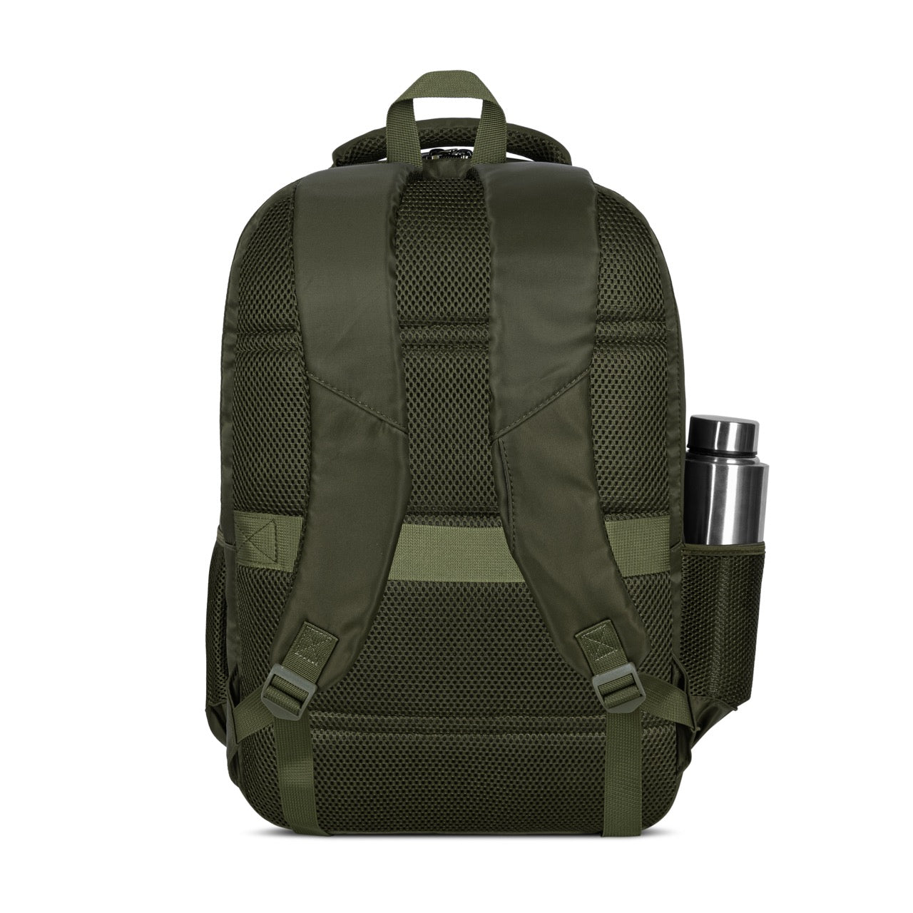 Sudan Large Laptop Backpack for Men & Women | Multi-Compartment College, School, Office & Travel Backpack | Spacious Daily Use Bag with Organizer Pockets & Bottle Holder | Olive Green