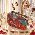 KarryQ Red Sequin Oval Embroidered Hard Case Box Clutch