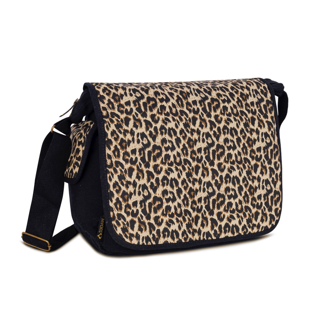 Sudan Premium Leopard Print Messenger Sling Bag for Women | Fashion Crossbody Shoulder Bag | Stylish Side Bag for College, Office, Travel & Everyday Use