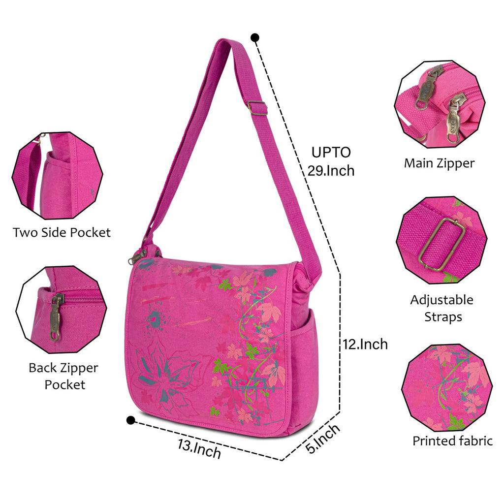 Seenlee Premium Floral Messenger Sling Bag for Women | Stylish Crossbody Side Bag | College, Office, Travel & Daily Use Shoulder Bag