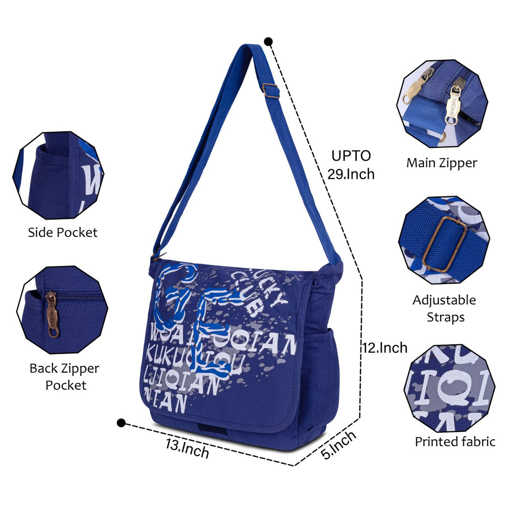 Urban Graphic Messenger Sling Bag for Men & Boys | Premium Crossbody Shoulder Bag | Stylish Side Bag for College, Office, Travel & Daily Use