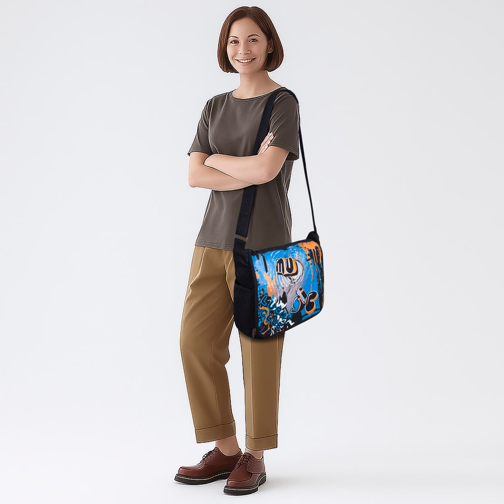 Premium Urban Graffiti Messenger Sling Bag for Men & Boys | Stylish Crossbody Shoulder Bag | Casual Side Bag for College, Office, Travel & Everyday Use