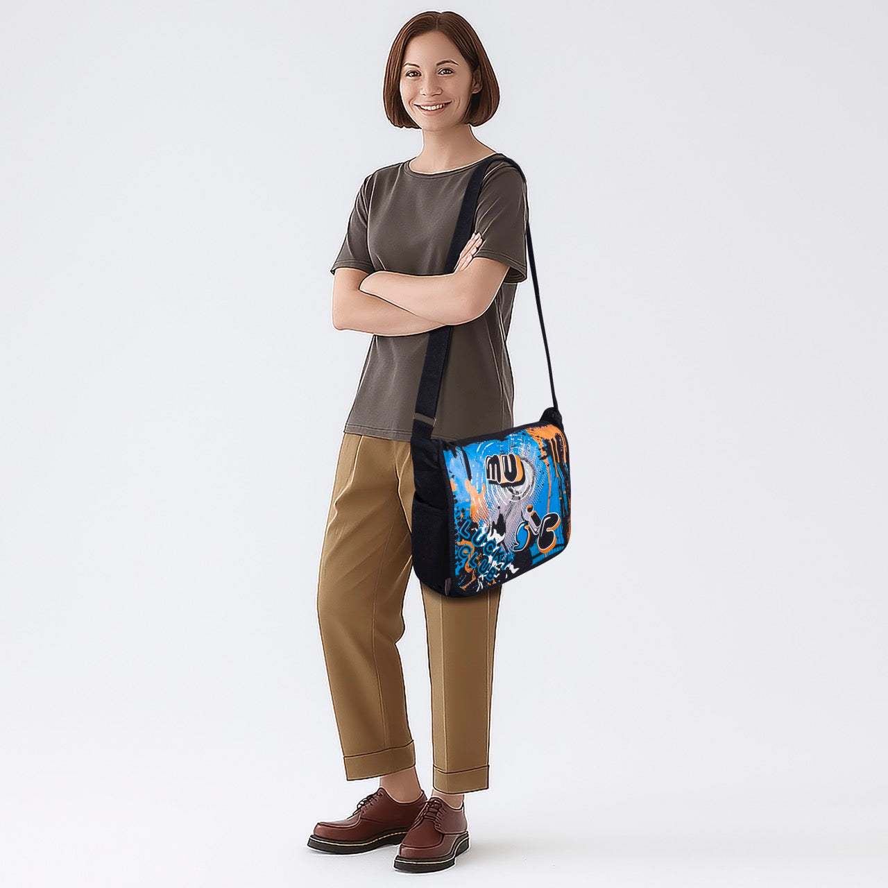 Premium Urban Graffiti Messenger Sling Bag for Men & Boys | Stylish Crossbody Shoulder Bag | Casual Side Bag for College, Office, Travel & Everyday Use
