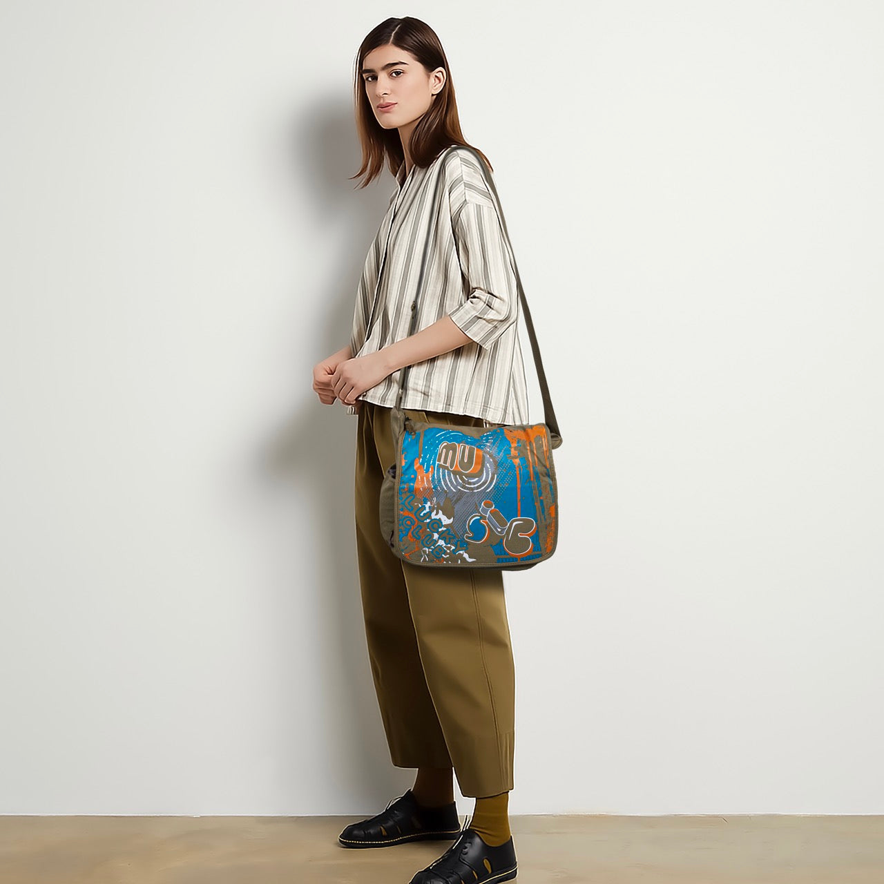 Urban Graffiti Messenger Sling Bag for Men & Boys | Casual Crossbody Shoulder Bag | Stylish College, Office & Travel Side Bag