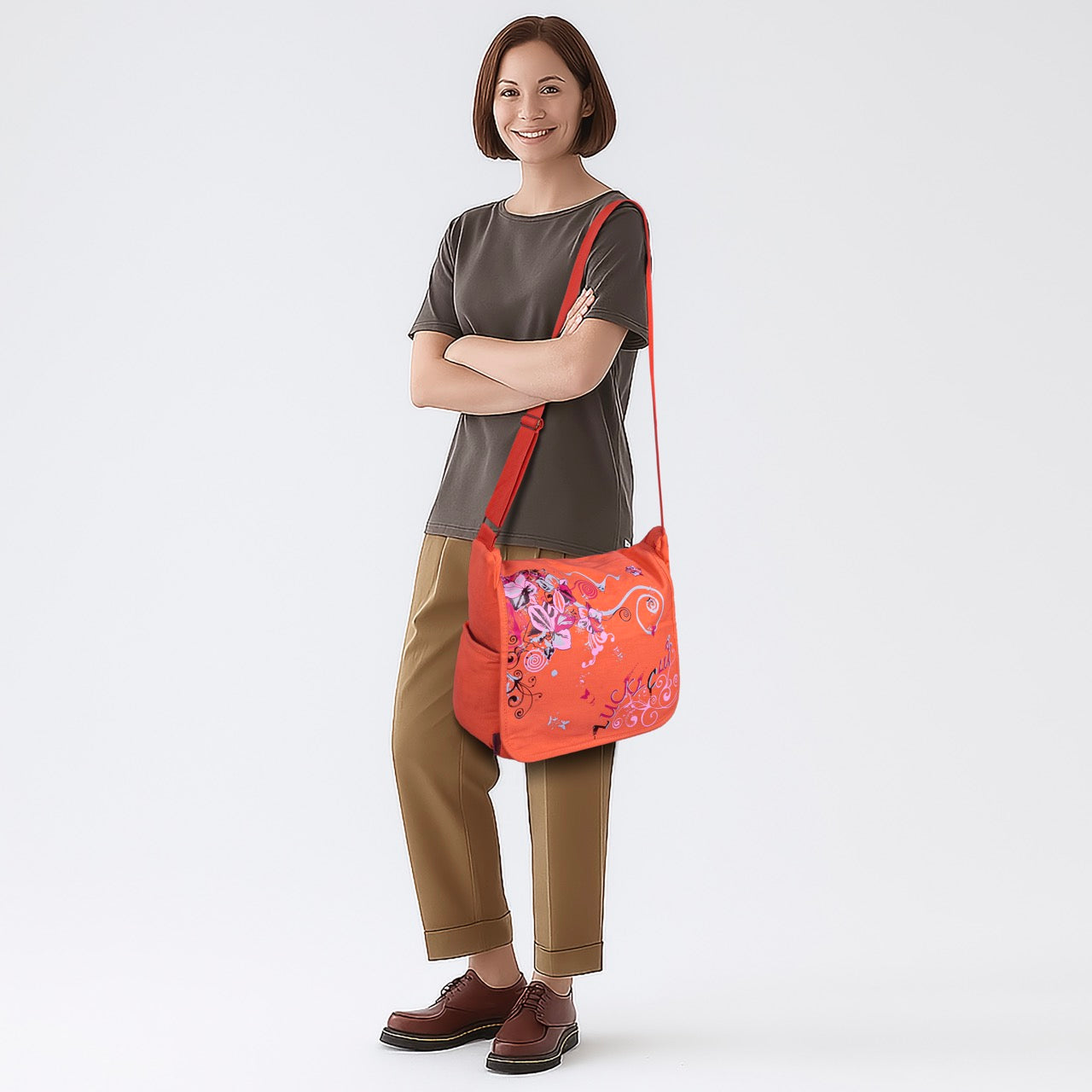Seenlee Premium Floral Messenger Sling Bag for Women | Stylish Crossbody Side Bag | College, Office, Travel & Daily Use Shoulder Bag