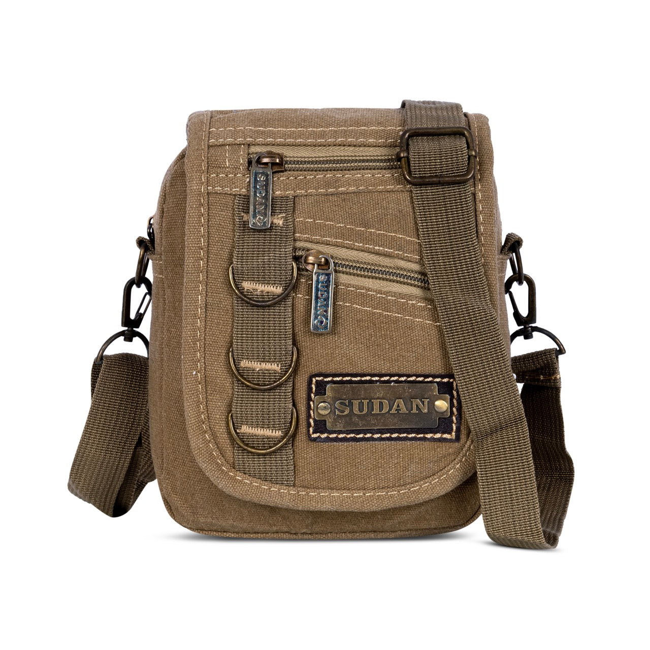 Sudan Premium Canvas Pouch Sling Bag for Men | Compact Crossbody Utility Bag | Multi-Pocket Travel Side Bag for Daily Use, Office & Travel