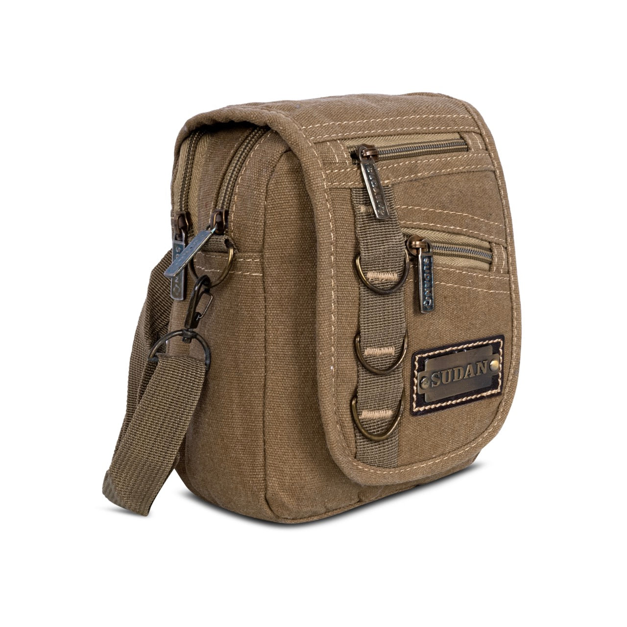 Sudan Premium Canvas Pouch Sling Bag for Men | Compact Crossbody Utility Bag | Multi-Pocket Travel Side Bag for Daily Use, Office & Travel
