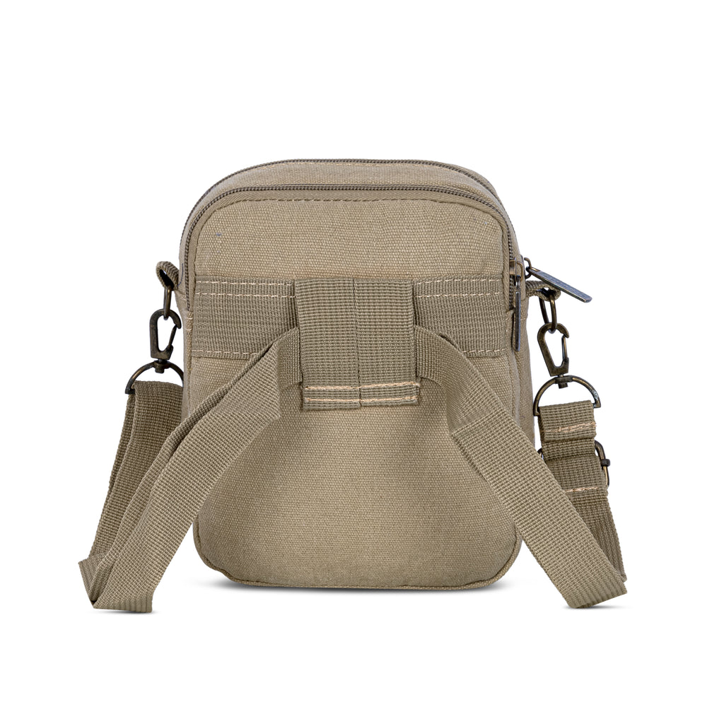 Sudan Premium Canvas Mini Sling Bag for Men | Compact Crossbody Pouch | Travel Organizer Side Bag for Mobile, Wallet & Daily Essentials