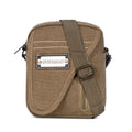 Sudan Premium Canvas Mini Sling Bag for Men | Compact Crossbody Pouch | Travel Side Bag with Adjustable Strap | Mobile Wallet Passport Organizer | Khaki