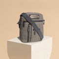 udan Premium Canvas Mini Sling Bag for Men | Multi Pocket Crossbody Side Bag | Travel Pouch Organizer | Mobile Wallet Passport Shoulder Bag | Grey