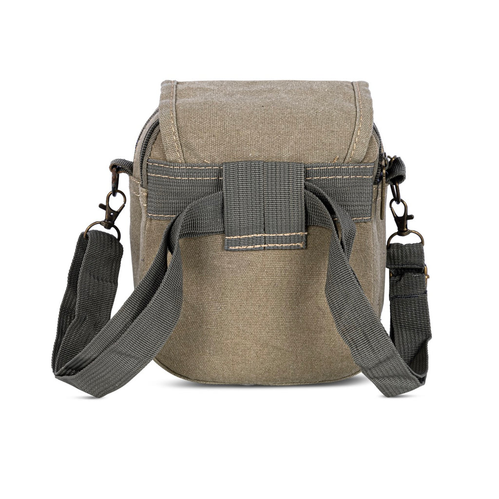 Sudan Premium Canvas Mini Sling Bag for Men | Multi Pocket Crossbody Side Pouch | Adjustable Shoulder Bag for Mobile, Wallet, Passport & Travel Essentials | Grey