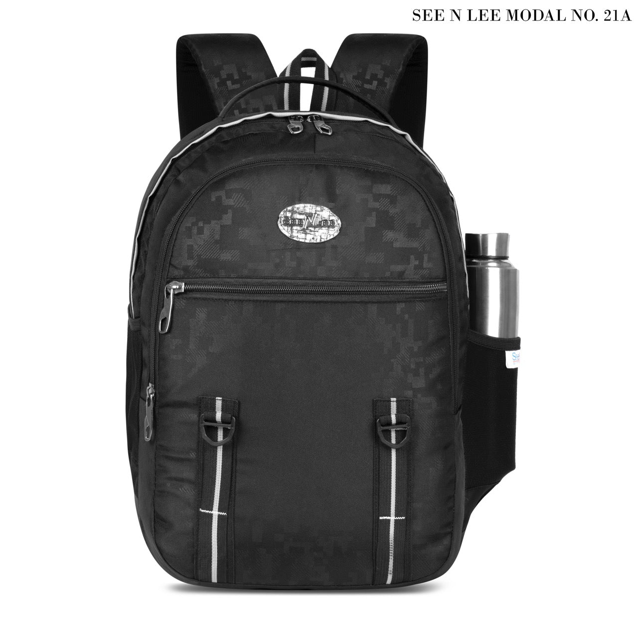 Seenlee Premium Black Backpack | Stylish Multipurpose Laptop Bag for College, Office & Travel | Bag for Men & Women