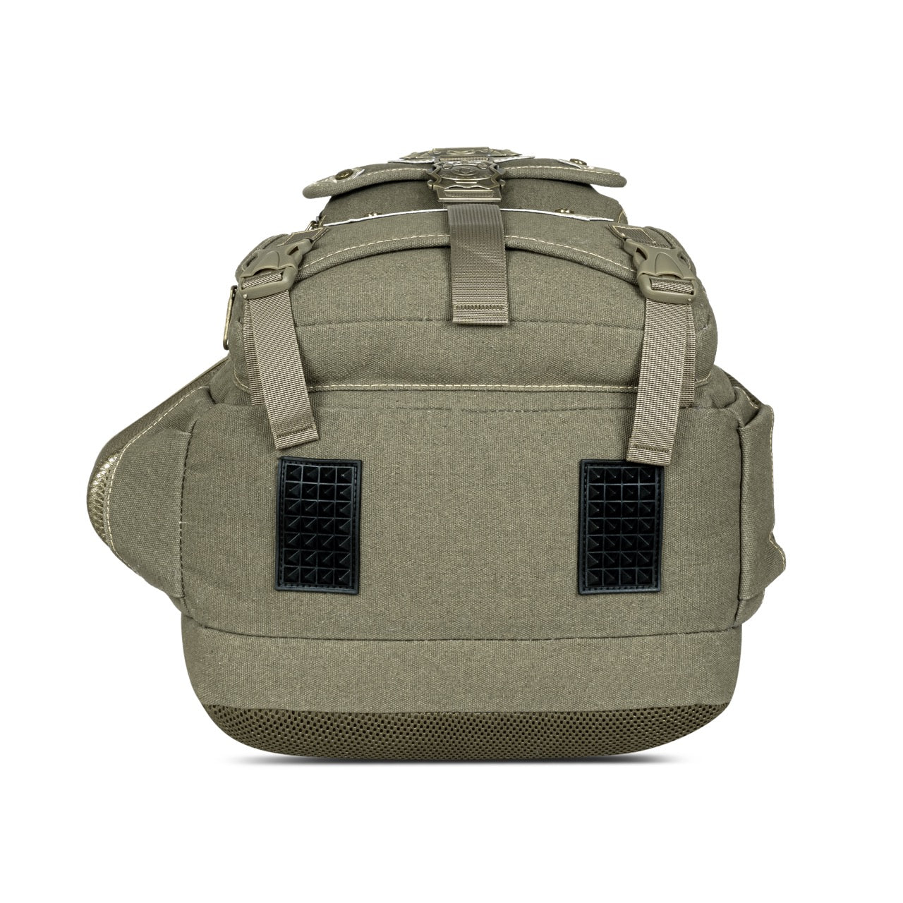 Sudan Vintage Canvas Laptop Backpack for Men & Women | Stylish Multi-Compartment College, Office & Travel Backpack | Spacious Daily Use Bag with Bottle Pockets | Olive Green