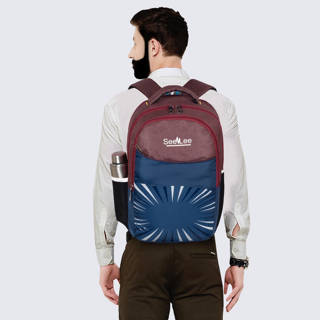 Seenlee Premium Dual-Tone Backpack | Stylish College, Office & Travel Laptop Bag for Men & Women