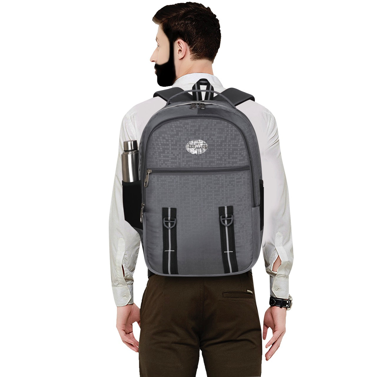 Seenlee Premium Grey Backpack | Stylish Laptop Backpack for College, Office & Travel | Multipurpose Bag for Men & Women