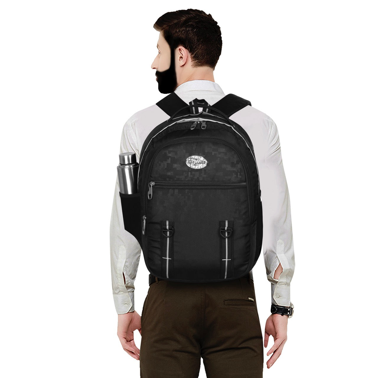 Seenlee Premium Black Backpack | Stylish Multipurpose Laptop Bag for College, Office & Travel | Bag for Men & Women