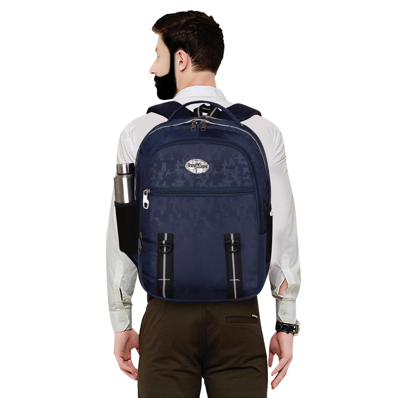 Seenlee Premium Navy Blue Backpack | Stylish Multipurpose Laptop Bag for College, Office & Travel | Bag for Men & Women