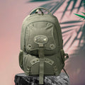 Sudan Vintage Canvas Laptop Backpack for Men & Women | Stylish Multi-Compartment College, Office & Travel Backpack | Spacious Daily Use Bag with Bottle Pockets | Olive Green