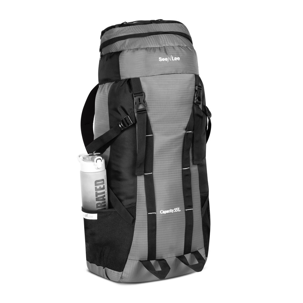 Seenlee 55L Trekking Backpack | Large Capacity Hiking Rucksack | Camping, Travel & Adventure Backpack for Men & Women
