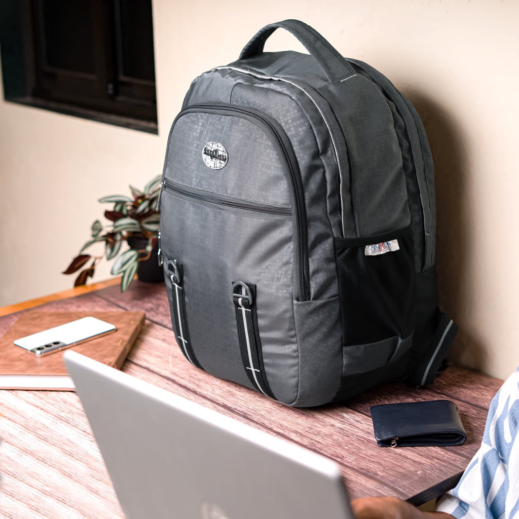 Seenlee Premium Grey Backpack | Stylish Laptop Backpack for College, Office & Travel | Multipurpose Bag for Men & Women