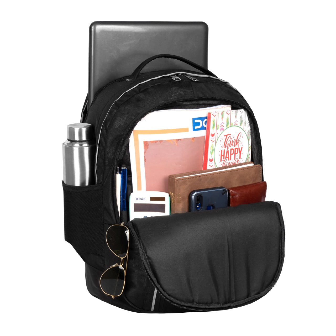 Seenlee Premium Black Backpack | Stylish Multipurpose Laptop Bag for College, Office & Travel | Bag for Men & Women