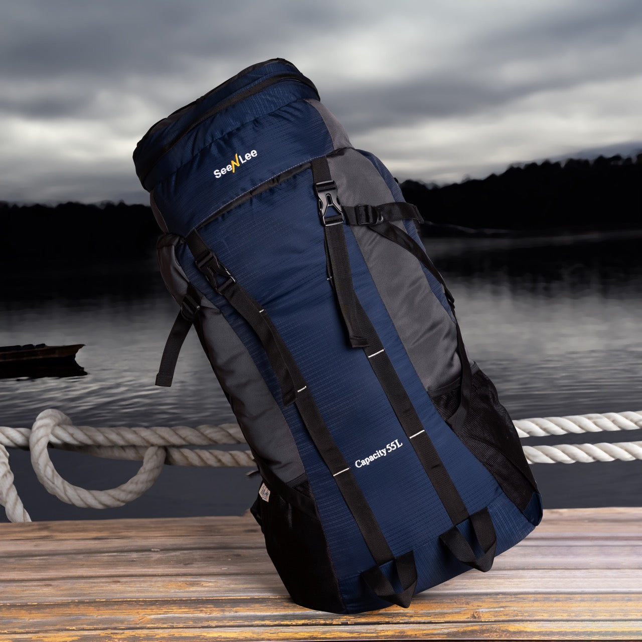 Seenlee 55L Premium Trekking Backpack | Waterproof Hiking Rucksack | Camping, Mountaineering & Travel Backpack for Men & Women