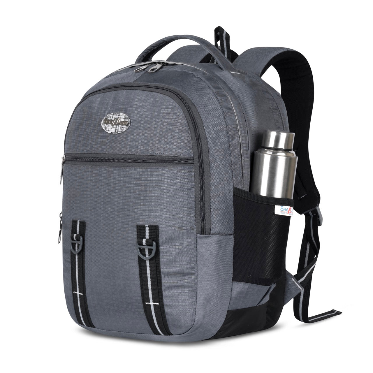 Seenlee Premium Grey Backpack | Stylish Laptop Backpack for College, Office & Travel | Multipurpose Bag for Men & Women