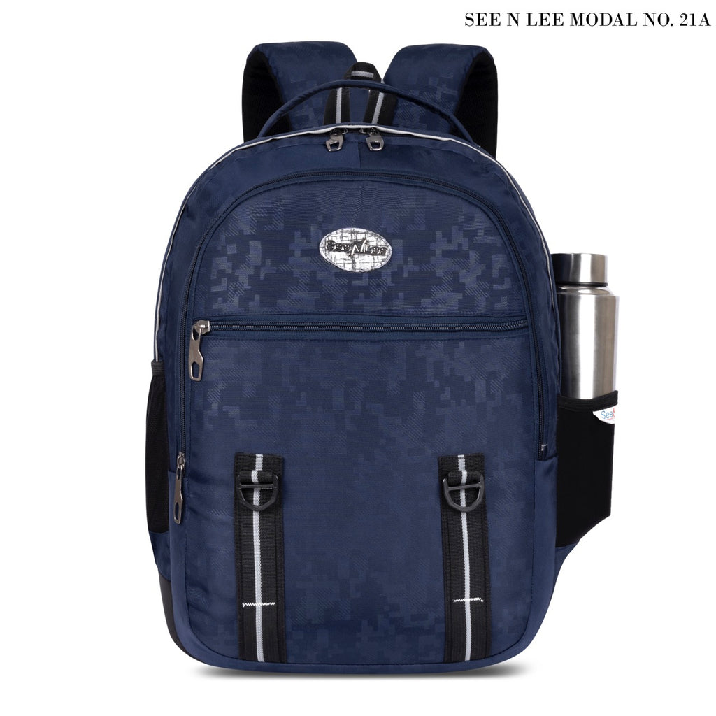 Seenlee Premium Navy Blue Backpack | Stylish Multipurpose Laptop Bag for College, Office & Travel | Bag for Men & Women