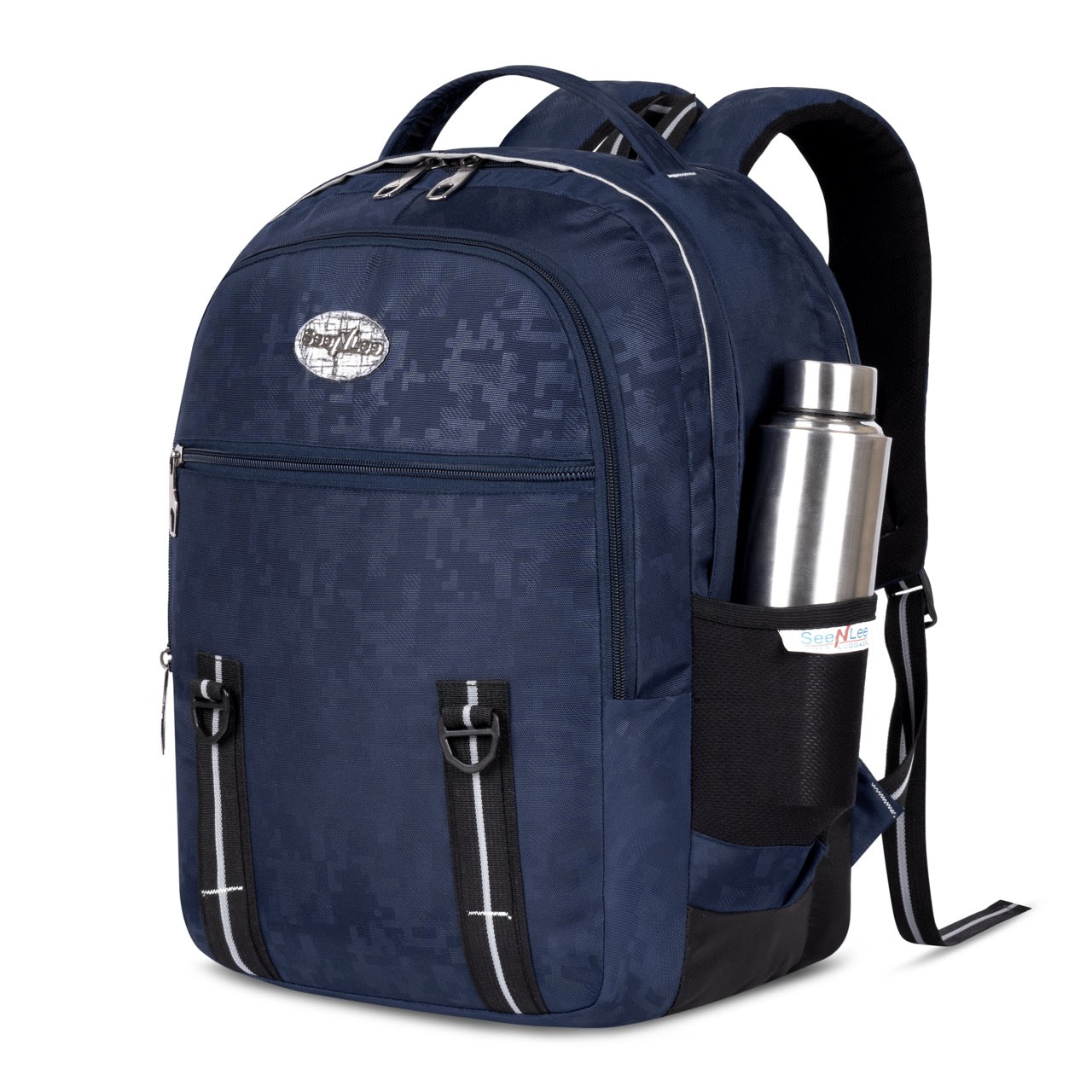 Seenlee Premium Navy Blue Backpack | Stylish Multipurpose Laptop Bag for College, Office & Travel | Bag for Men & Women