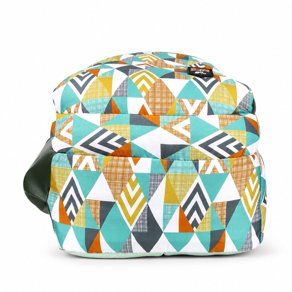 SeeNLee Unisex Printed Laptop Backpack with Bottle Pocket, Multiple Compartments, Padded Shoulder Straps | Stylish College, School, Office & Travel Backpack – Mint Green