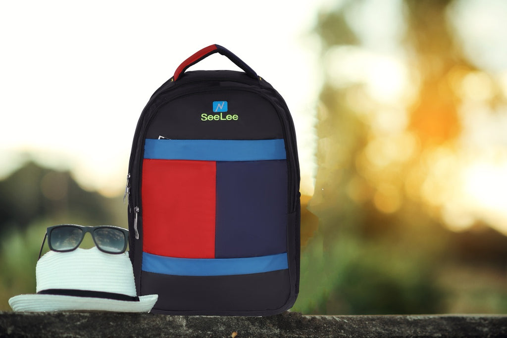 Seenlee Premium Colorblock Backpack | Stylish College, Office & Travel Laptop Bag for Men & Women