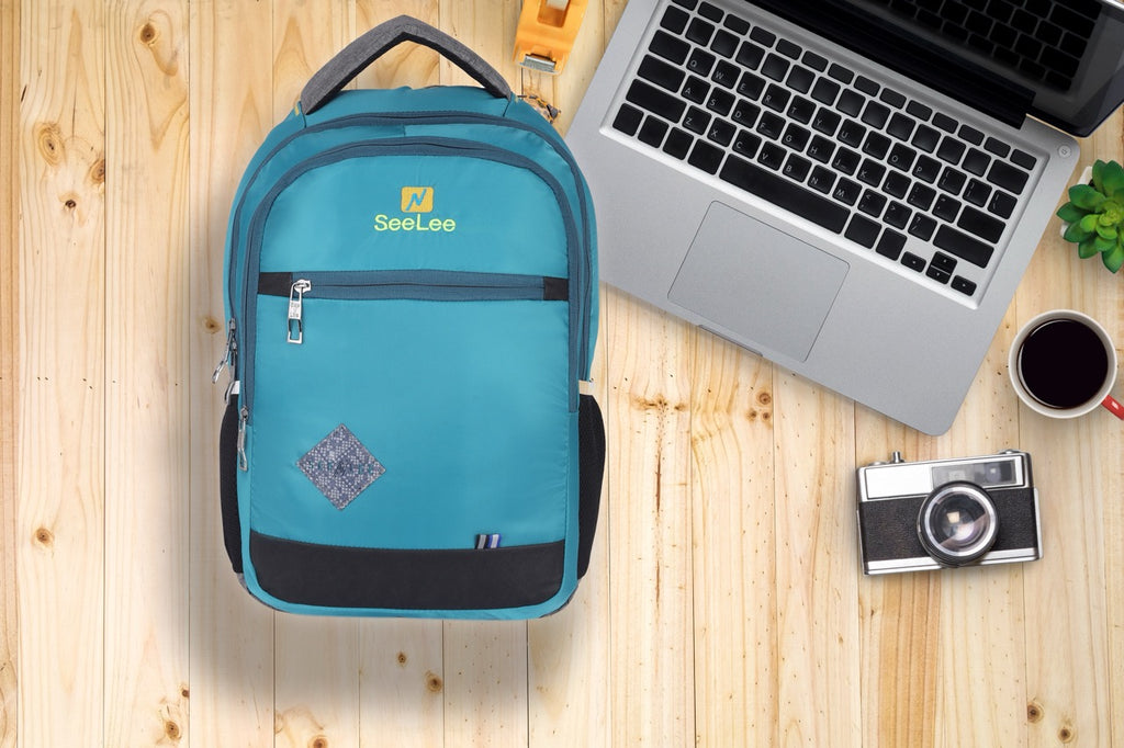 Seenlee Premium Sky Blue Backpack | Multipurpose College, Office & Travel Laptop Bag for Men & Women